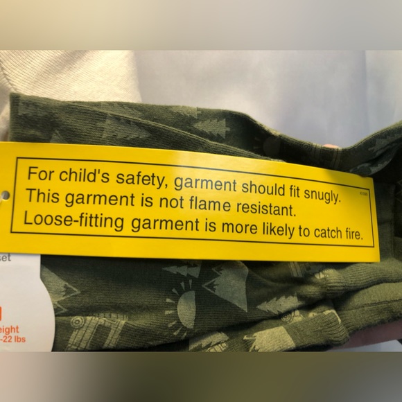 Wonder Nation Happy Camper long sleeve/pants Pajama Set, 12 Months - Picture 6 of 7